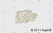 Shaded Relief Map of Mogok, single color outside