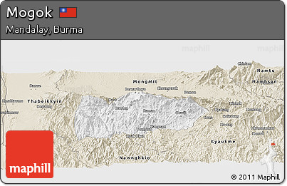 Classic Style Panoramic Map of Mogok