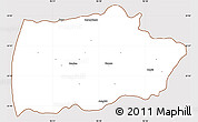 Classic Style Simple Map of Mogok, cropped outside