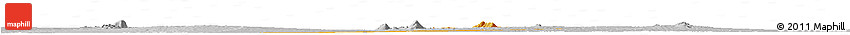 Political Horizon Map of Myingyan, lighten, desaturated