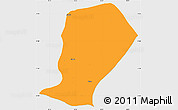 Political Simple Map of Myingyan, single color outside