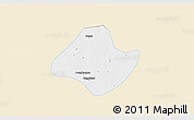 Classic Style 3D Map of Natogyi, single color outside
