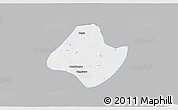 Gray 3D Map of Natogyi, single color outside