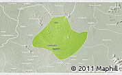 Physical 3D Map of Natogyi, lighten, semi-desaturated