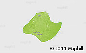 Physical 3D Map of Natogyi, single color outside