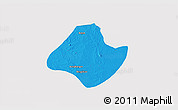 Political 3D Map of Natogyi, single color outside