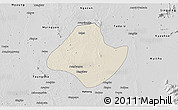 Shaded Relief 3D Map of Natogyi, desaturated