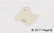 Shaded Relief 3D Map of Natogyi, single color outside