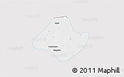Silver Style 3D Map of Natogyi, single color outside