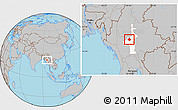 Gray Location Map of Natogyi, highlighted parent region