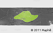 Physical Panoramic Map of Natogyi, darken, desaturated