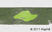 Physical Panoramic Map of Natogyi, darken, semi-desaturated