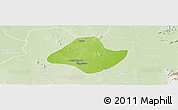 Physical Panoramic Map of Natogyi, lighten