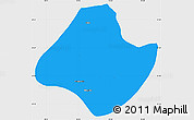 Political Simple Map of Natogyi, single color outside