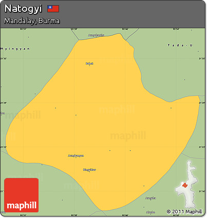 Savanna Style Simple Map of Natogyi