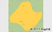 Savanna Style Simple Map of Natogyi, single color outside