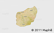 Satellite 3D Map of Nyaungu, single color outside