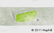 Physical Panoramic Map of Nyaungu, lighten, semi-desaturated