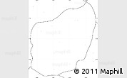Blank Simple Map of Nyaungu, no labels