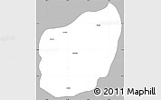 Gray Simple Map of Nyaungu, single color outside