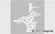 Gray Panoramic Map of Mandalay, single color outside