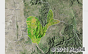 Satellite Map of Patheingyi, semi-desaturated