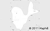 Silver Style Simple Map of Patheingyi