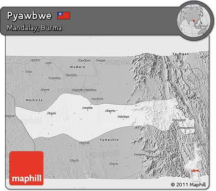 Gray 3D Map of Pyawbwe