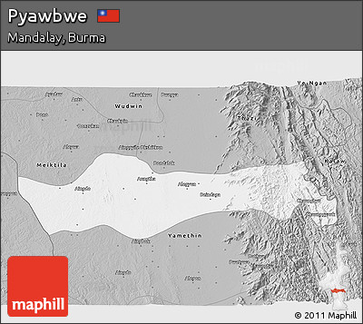 Gray 3D Map of Pyawbwe