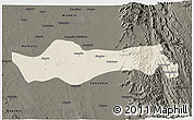 Shaded Relief 3D Map of Pyawbwe, darken
