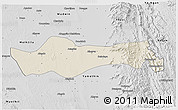Shaded Relief 3D Map of Pyawbwe, desaturated