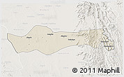 Shaded Relief 3D Map of Pyawbwe, lighten
