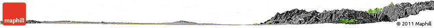 Satellite Horizon Map of Pyawbwe, desaturated