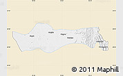 Classic Style Map of Pyawbwe, single color outside