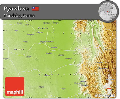 Physical Map of Pyawbwe