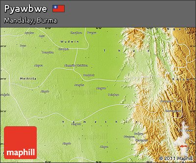 Physical Map of Pyawbwe