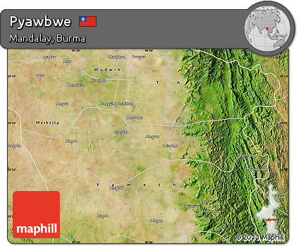 Satellite Map of Pyawbwe