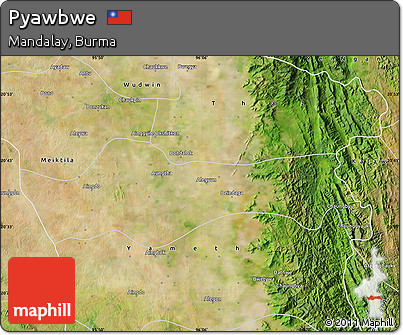 Satellite Map of Pyawbwe