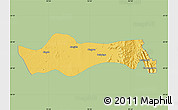 Savanna Style Map of Pyawbwe, single color outside