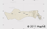 Shaded Relief Map of Pyawbwe, cropped outside