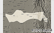 Shaded Relief Map of Pyawbwe, darken