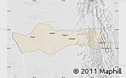 Shaded Relief Map of Pyawbwe, lighten, desaturated