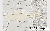Shaded Relief Map of Pyawbwe, semi-desaturated