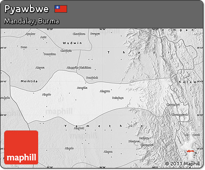 Silver Style Map of Pyawbwe