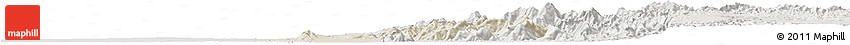 Shaded Relief Horizon Map of Singu, lighten, semi-desaturated
