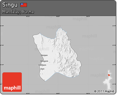 Gray Map of Singu, single color outside