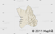 Shaded Relief Map of Singu, single color outside