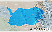 Political 3D Map of Tatkon, lighten, semi-desaturated