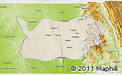 Shaded Relief 3D Map of Tatkon, physical outside