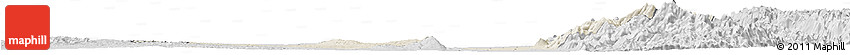 Shaded Relief Horizon Map of Tatkon, desaturated